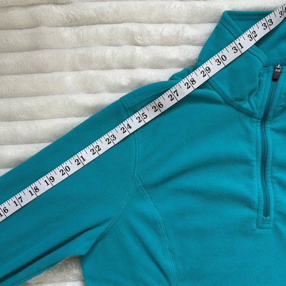 EDDIE BAUER Quarter Zip Fleece Sweatshirt Teal Womens Medium - Picture 8 of 8